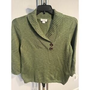 Christopher And Banks Green Sweater Size M